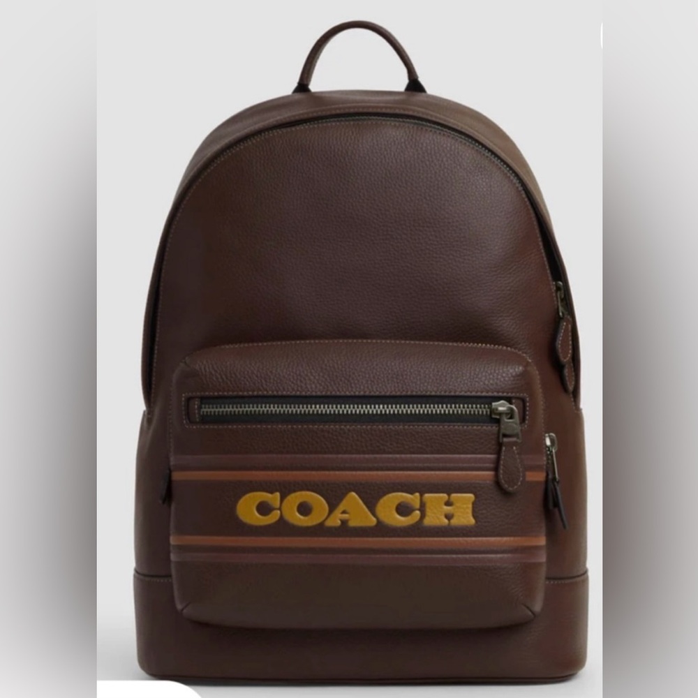 Coach Brown Leather Backpack